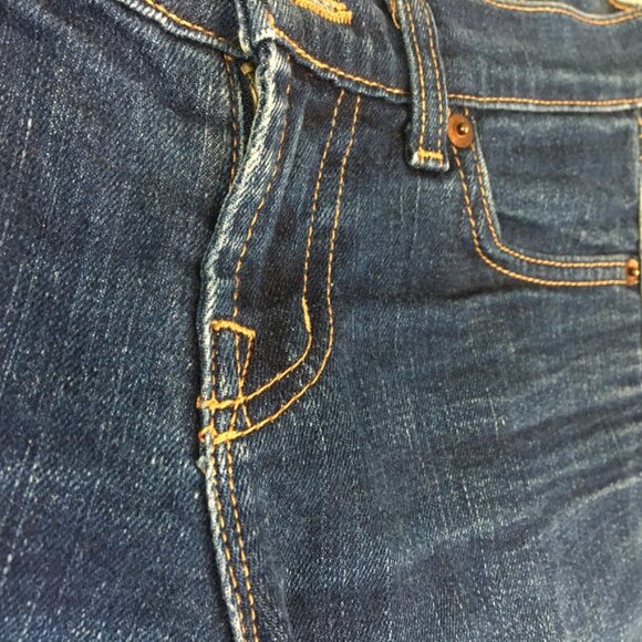 J Brand Jeans 24 Low Rise Skinny Ankle Dark Wash Distressed Made in USA Stretch - Picture 5 of 15